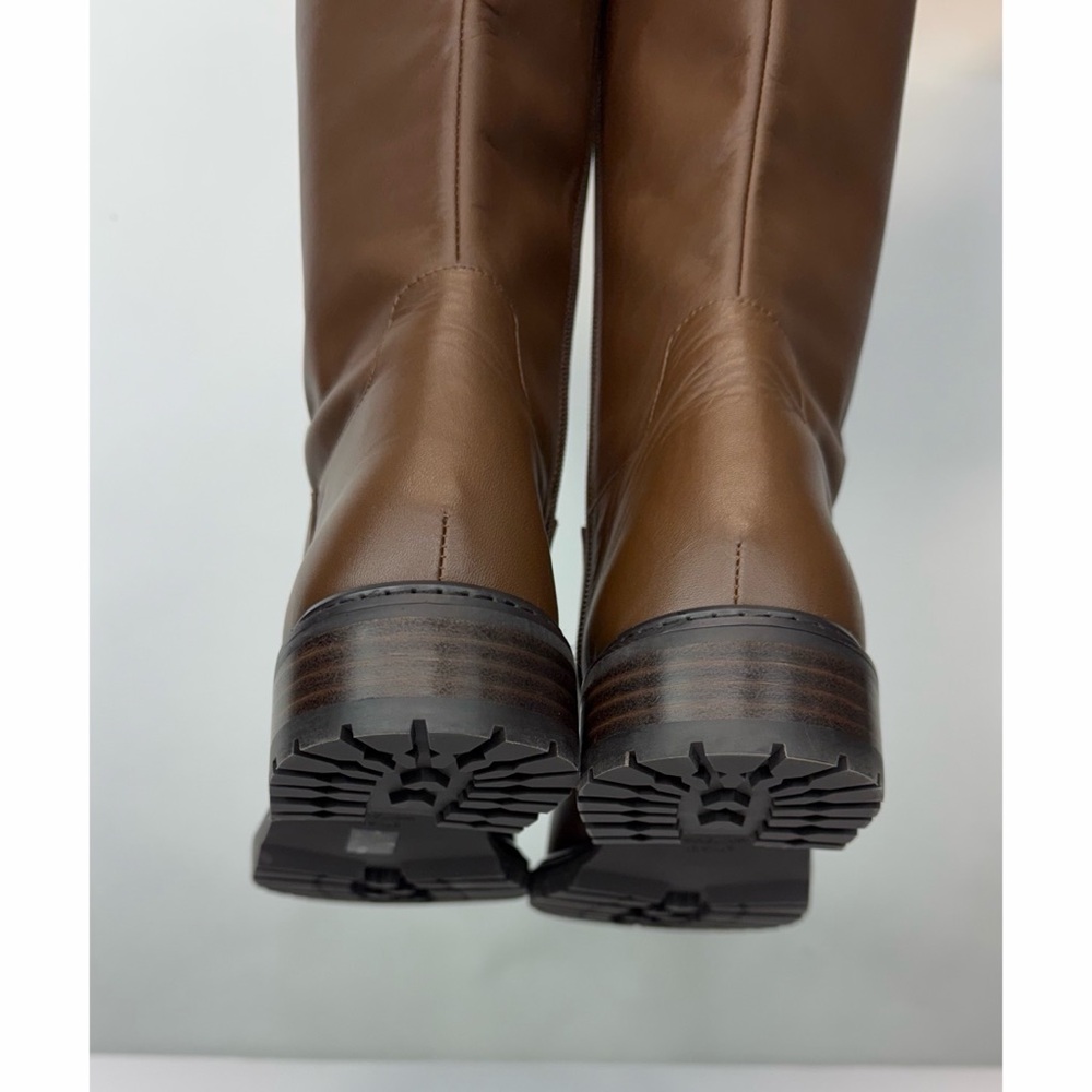 Stuart Weitzman Brown Leather Over-the-Knee Boots - Picture 5 of 13